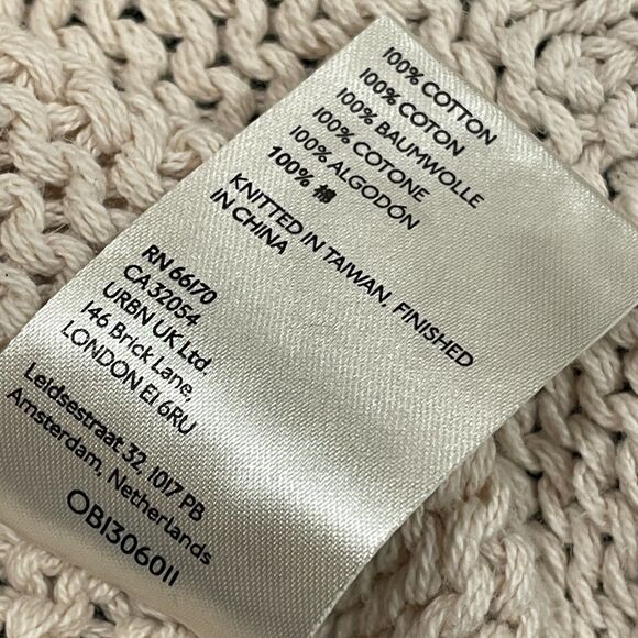 ~ Free People Small We The Free Winding Road Tank Sweater Loose Knit Cream Boho - Picture 13 of 15